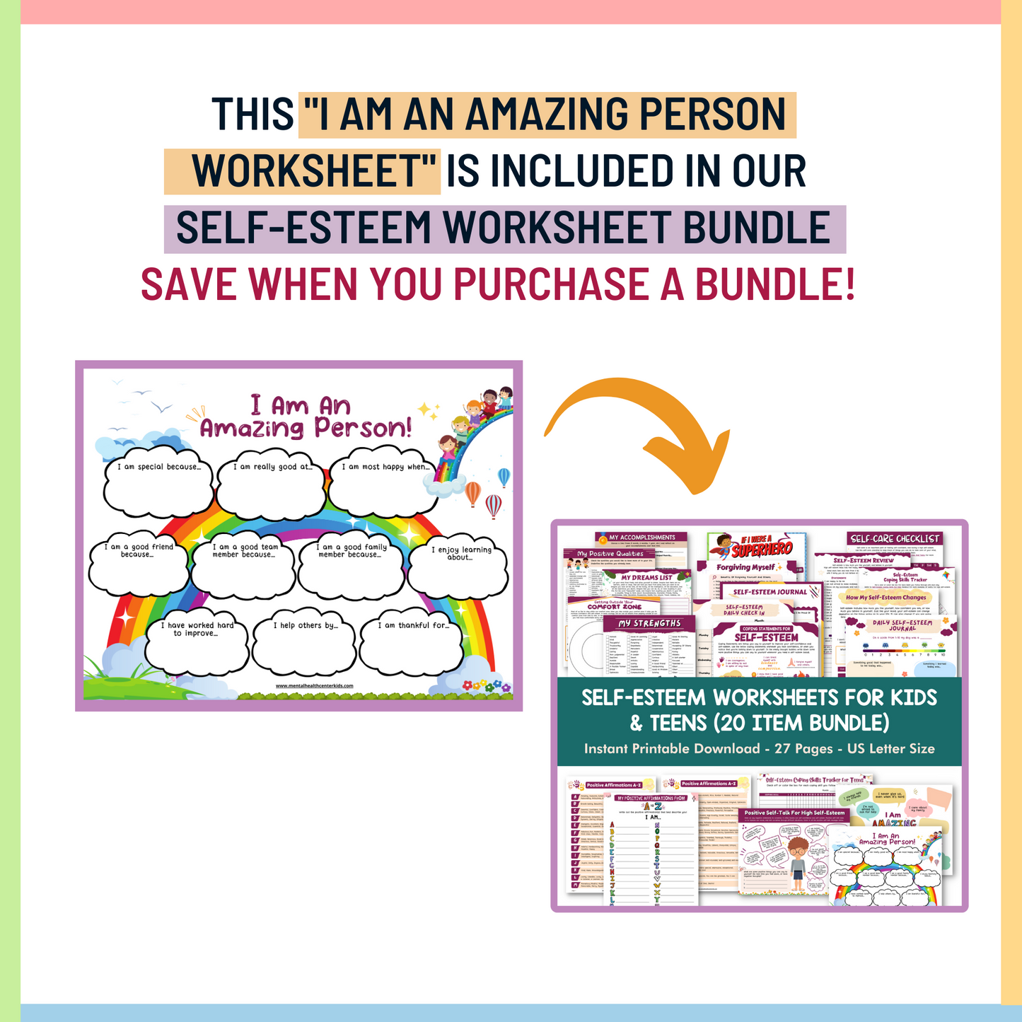 "I Am an Amazing Person" Worksheet