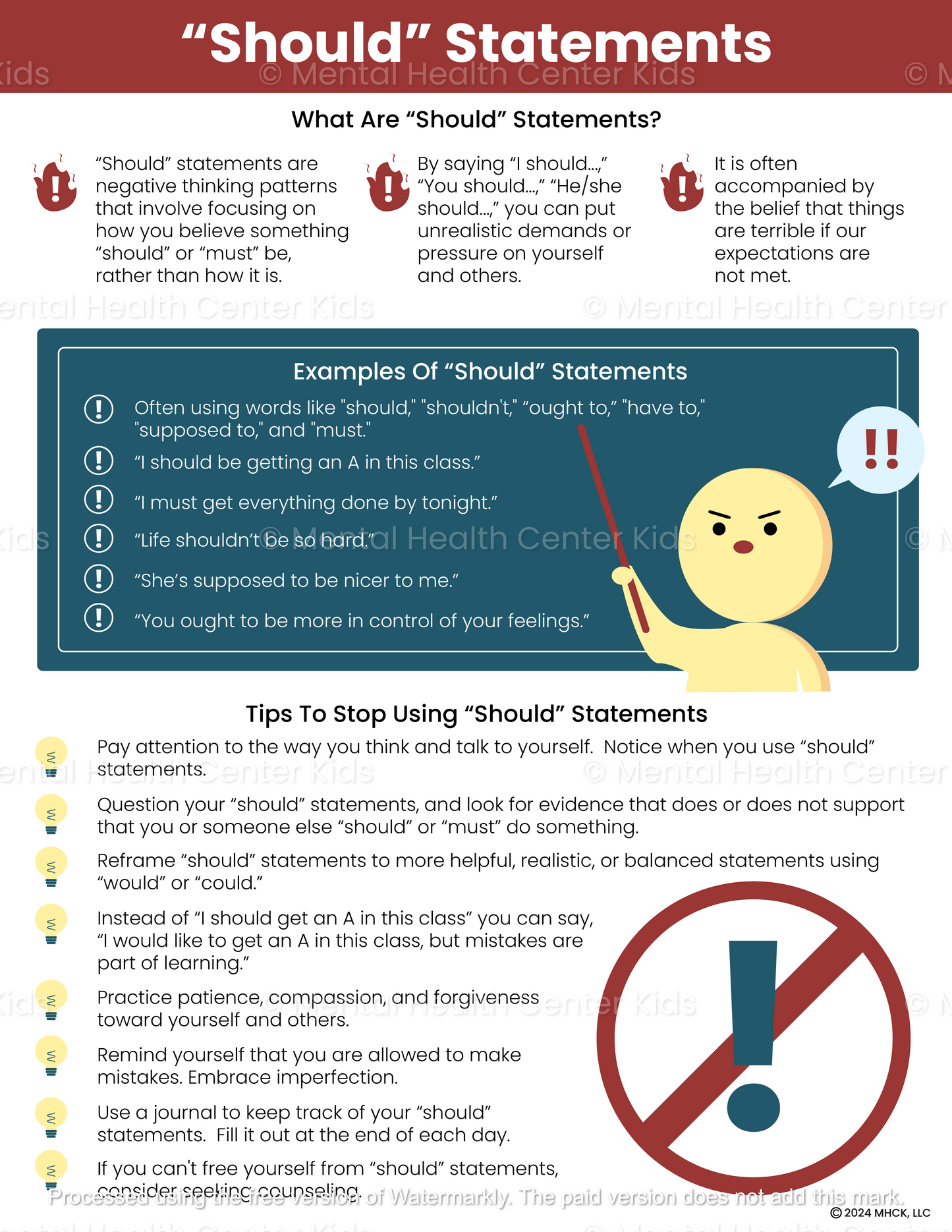 "Should" Statements Cognitive Distortion (PDF)