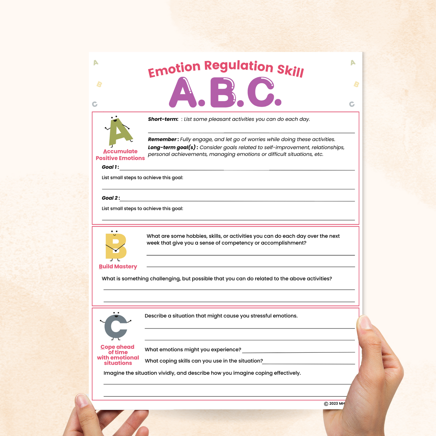 ABC DBT Skills Worksheet
