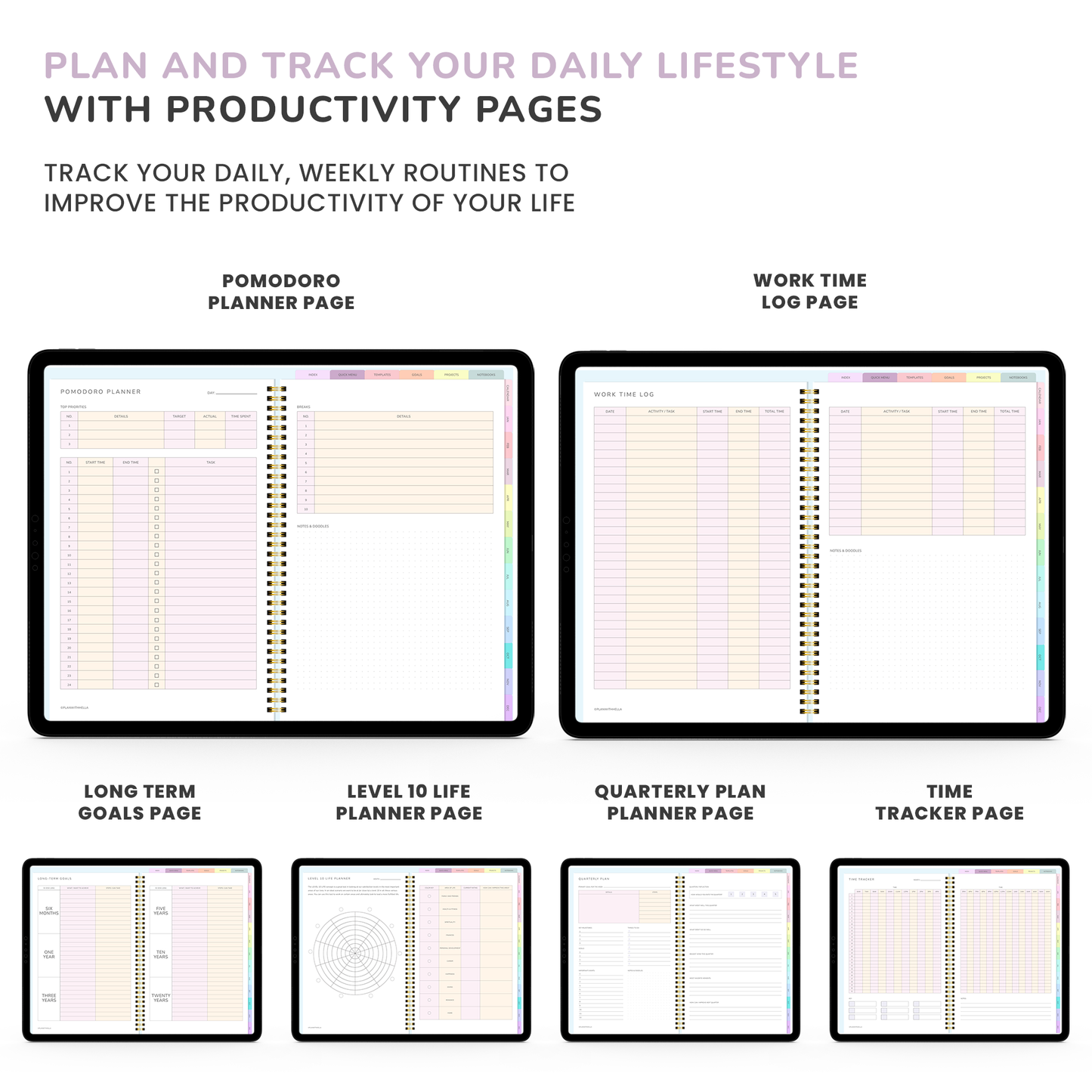 ADHD Digital Planner (made by an ADHDer based on Science ) for iPad, Goodnotes + Android. Self care & habit tracker.