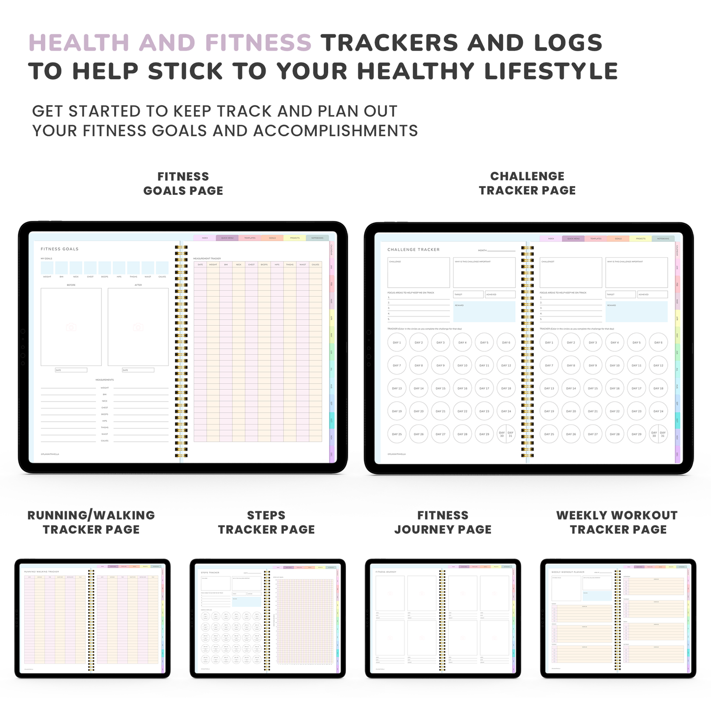 ADHD Digital Planner (made by an ADHDer based on Science ) for iPad, Goodnotes + Android. Self care & habit tracker.