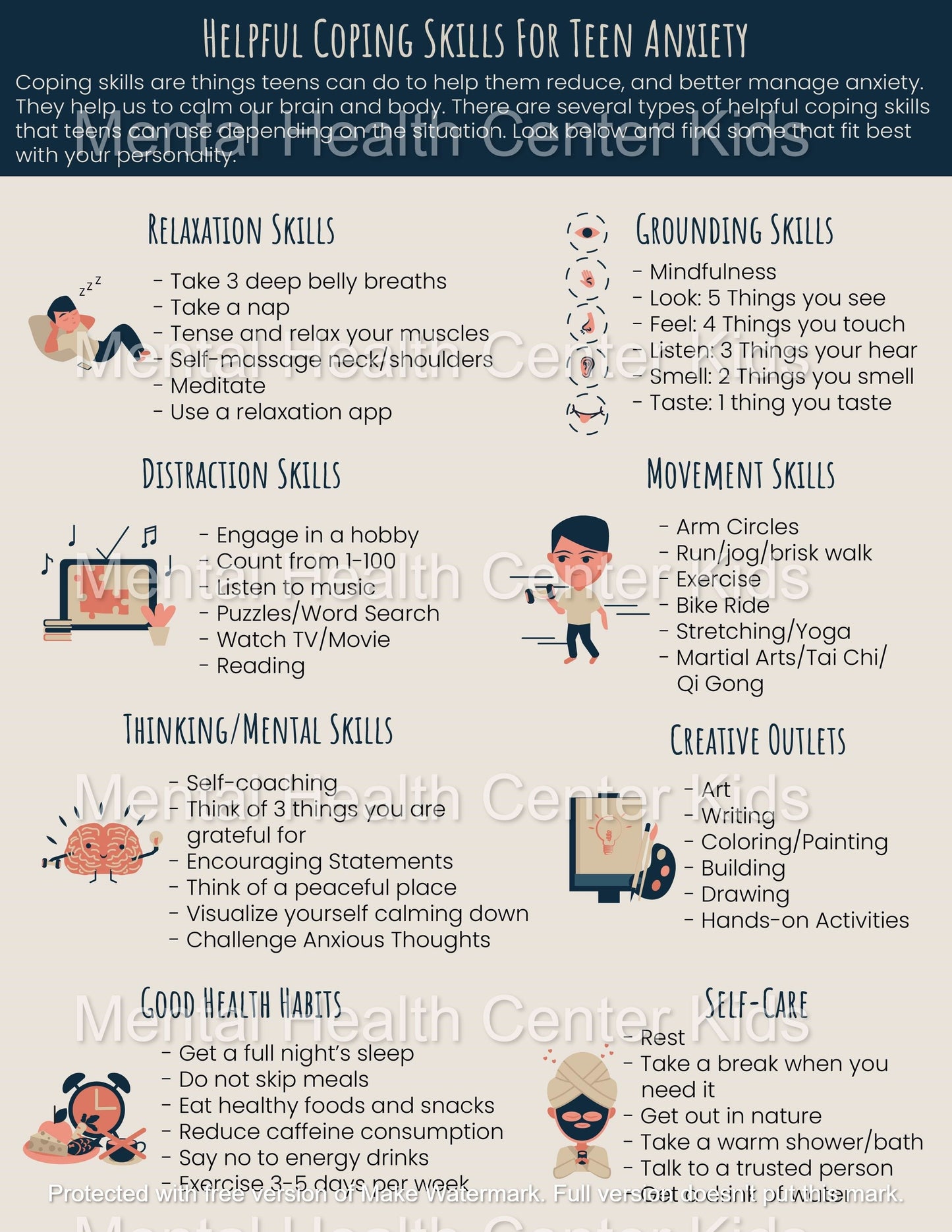 Coping Skills for Anxiety (PDF)