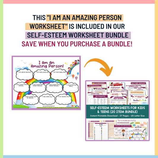 "I Am an Amazing Person" Worksheet
