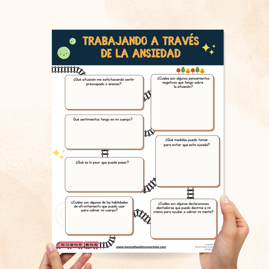Working Through Anxiety Worksheet (Spanish Version)