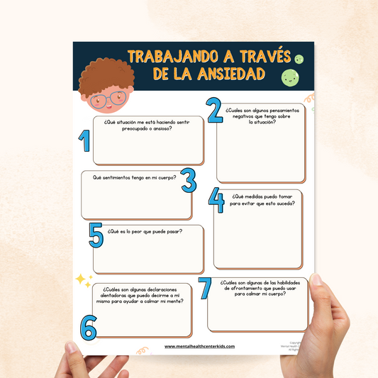 Working Through Anxiety Worksheet (Spanish Version)