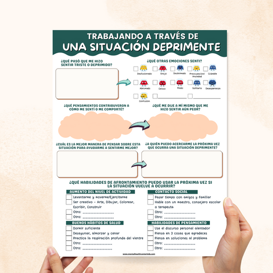 Working Through A Depressing Situation Worksheet (Spanish Version)