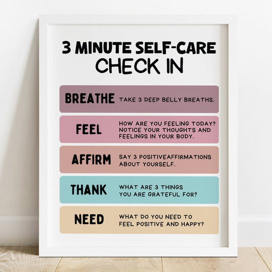 3 Minute Self-Care Check In
